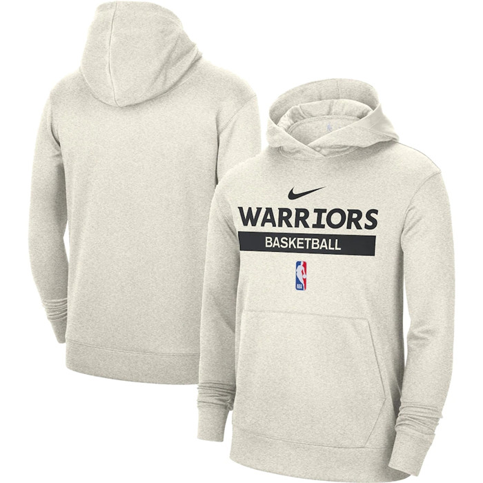 Men's Golden State Warriors White Spotlight Fleece Overhead Hoodie